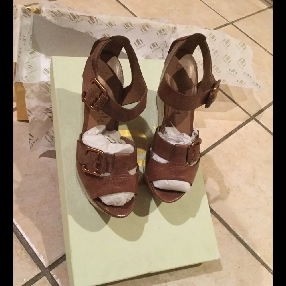 SANDALS🌞👗Dani Black Francine Cork Platforms